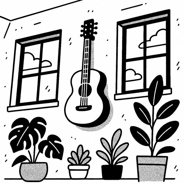 Room interior with poster